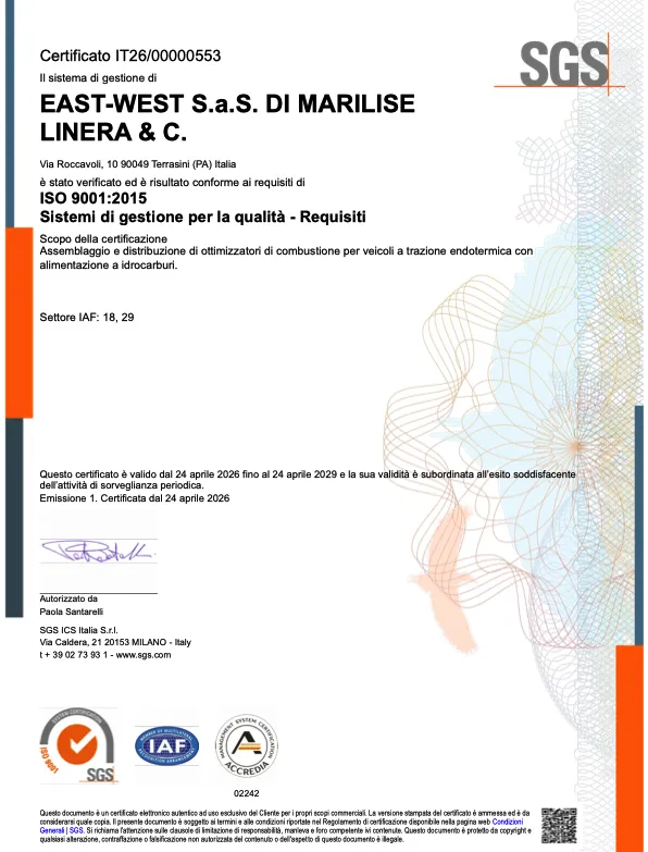 ISO 9001:2015 SGS certificate English version Supertech